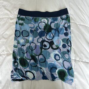 Vera Wang Womens Large L Skirt Simply Circle Elastic Waist Bubble Hem Lined Y2K